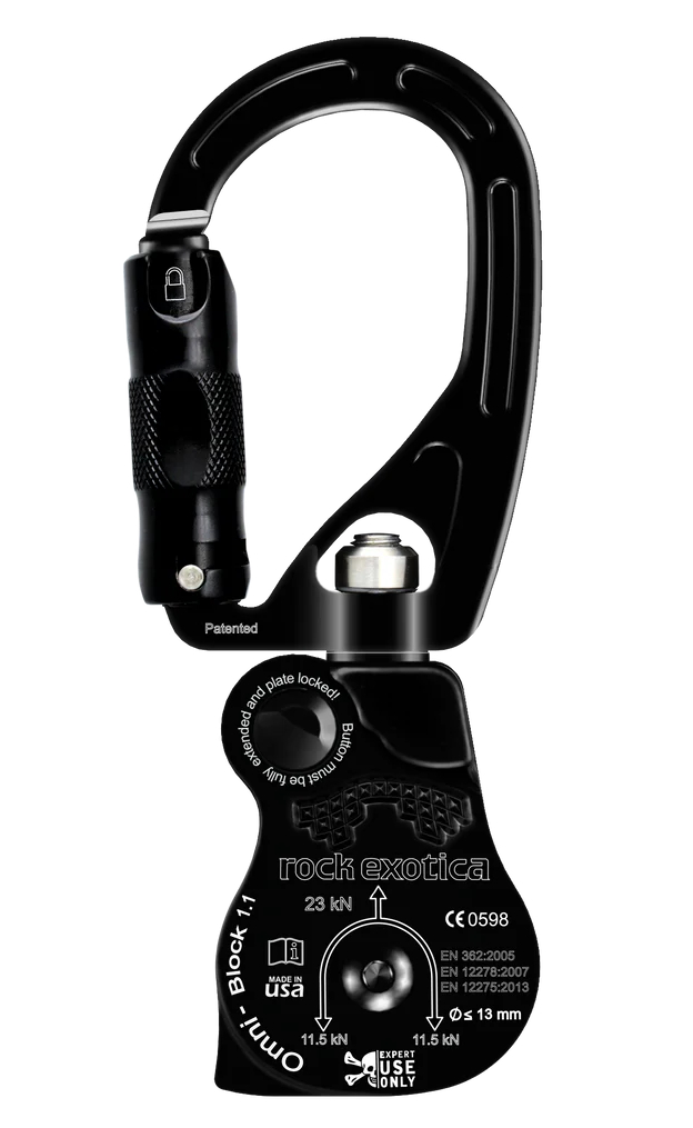 美國 rock exotica 1.1" Omni-Block SwivaBiner Oval 橢圓自動鉤環萬向單滑輪 P54SBO-B 美國 rock exotica 1.1" Omni-Block SwivaBiner Oval 橢圓自動鉤環萬向單滑輪 P54SBO-B